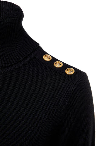 Chamonix Roll Neck Knit in Black