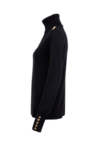 Chamonix Roll Neck Knit in Black