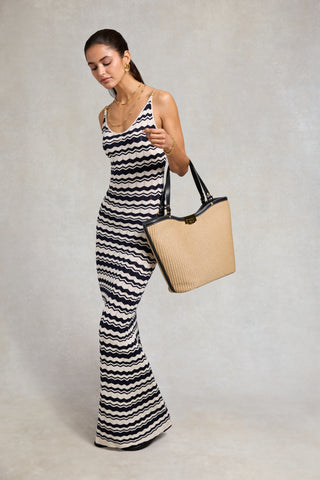 CANNES SHOPPER NATURAL BLACK