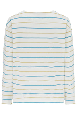 Ladies Causeway II Top - Blue & Clay Stripe
