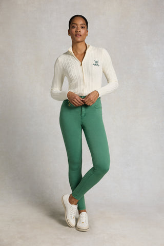 CONTOUR SKINNY JEAN IN COURT GREEN