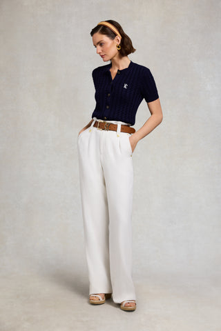 COTSWOLD SHORT SLEEVED CARDIGAN INK NAVY