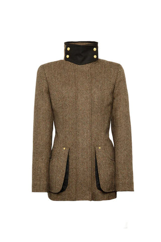 Country Classic Jacket Large Scale Brown Herringbone