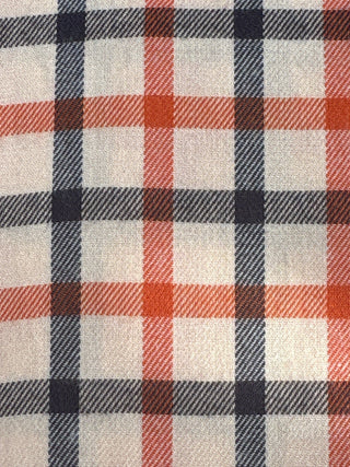 JAMES SHIRT NAVY AND CLAY MEDIUM CHECK