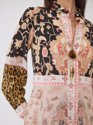 DESERT LOOM SILK SHIRT DRESS