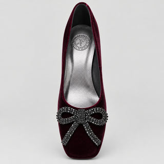 Gamine Bow Velvet Shoe