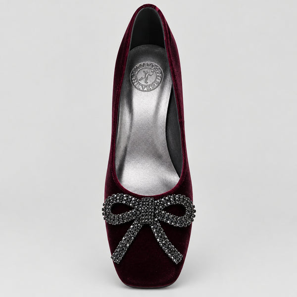 Gamine Bow Velvet Shoe