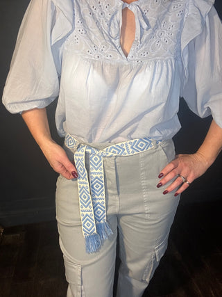 Fifi Tapestry Belt Jeans