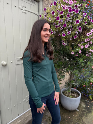 Relentless 1/4 Zip in Amazon Green