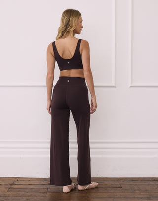 Day Kind Wide Leg Leggings - Mocha Bean