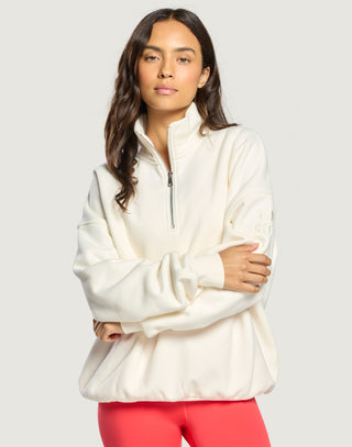 Sierra Half Zip Sweatshirt - Ecru