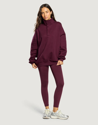 Snap Collar Sierra Sweatshirt - Cherry Crush