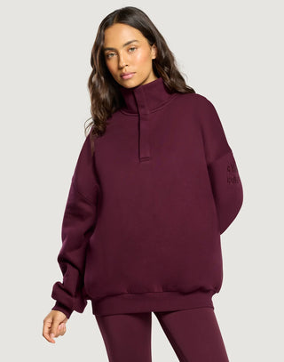 Snap Collar Sierra Sweatshirt - Cherry Crush