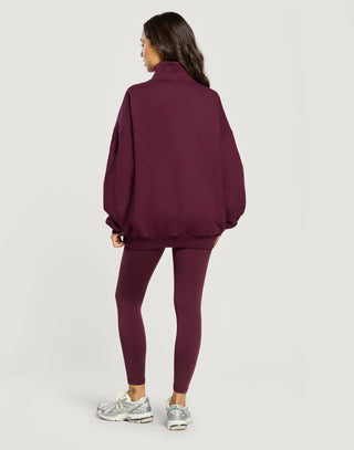 Snap Collar Sierra Sweatshirt - Cherry Crush
