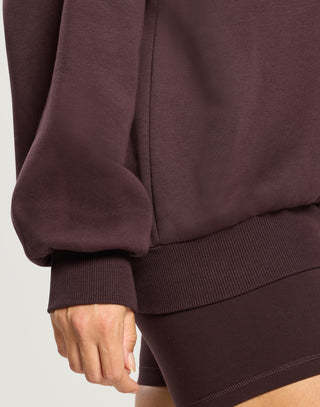 Snap Collar Sierra Sweatshirt in Mocha Bean