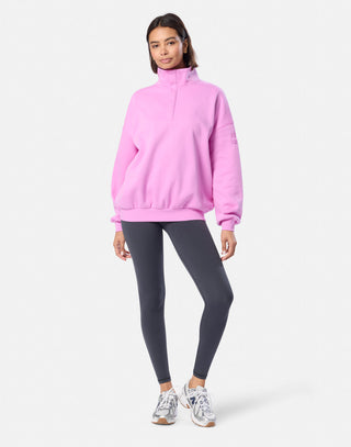 Snap Collar Sierra Sweatshirt Neon Pink