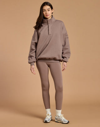 Snap Collar Sierra Sweatshirt in Pebble