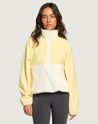 Snap Polar Fleece - Pale Vanilla