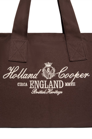 Essential Tote Bag Chocolate Ecru