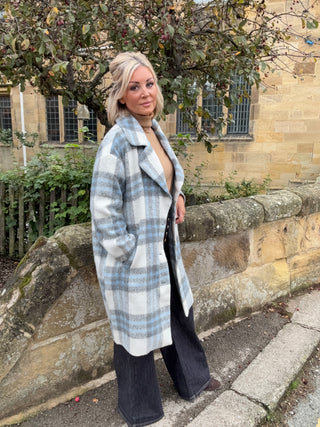 Tiana Pea Coat Blue Smoke