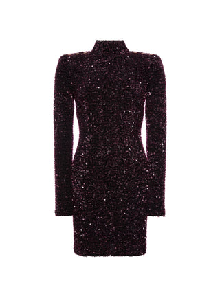 Cara Sequin Mini Dress Burgundy