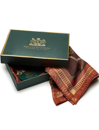 Regal Horse Silk Scarf Caramel