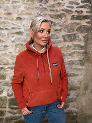 Ridgeline Women's Ballistic Long Sleeved Fleece Hoodie Russet