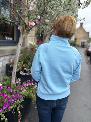 Clubhouse Quarter Zip in Baby Blue