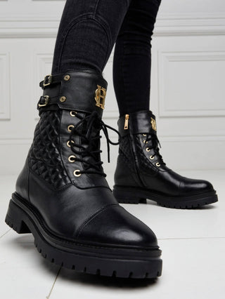 Camden Biker Boot in Black