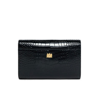 Abbot Clutch Bag Black Croc