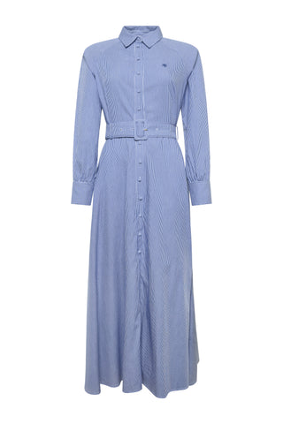 AIMEE DRESS IN BLUE STRIPE