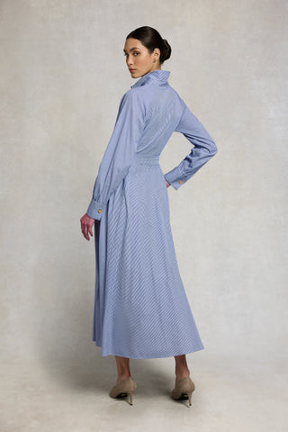 AIMEE DRESS IN BLUE STRIPE