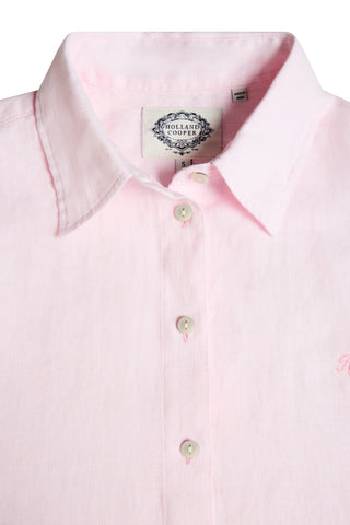 RELAXED FIT AMALFI SHIRT POWDER PINK LINEN