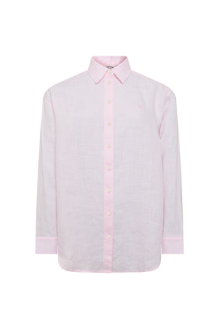 RELAXED FIT AMALFI SHIRT POWDER PINK LINEN