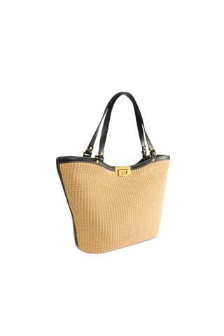 CANNES SHOPPER NATURAL BLACK