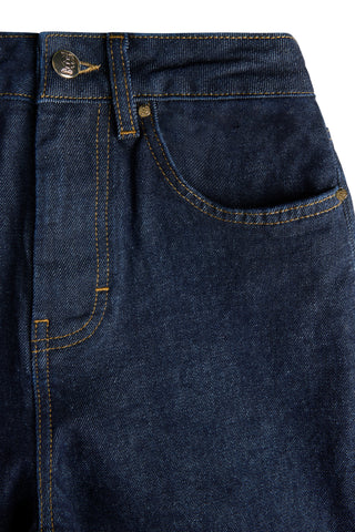 HIGH RISE SLIM JEAN IN SUPER DARK DENIM