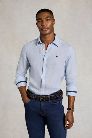 Regular Fit Linen Shirt (Men's) Sky Blue