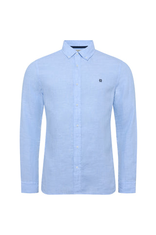 Regular Fit Linen Shirt (Men's) Sky Blue
