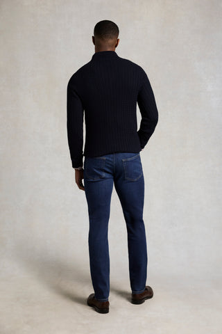 QUARTER ZIP KNIT (MEN'S) INK NAVY