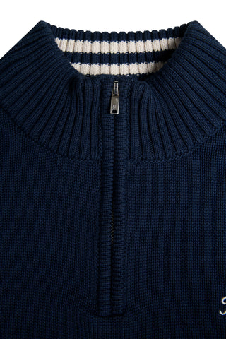 QUARTER ZIP KNIT (MEN'S) INK NAVY