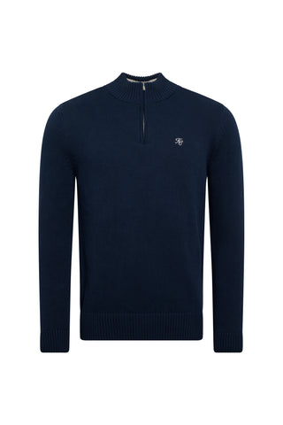 QUARTER ZIP KNIT (MEN'S) INK NAVY