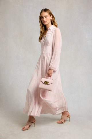 PAROS SHIRT DRESS TROPICAL PINK PAISLEY