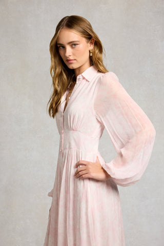 PAROS SHIRT DRESS TROPICAL PINK PAISLEY