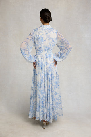 PAROS SHIRT DRESS ENGLISH BLUE GARDEN