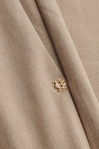 PLEATED WIDE LEG TROUSER FAWN