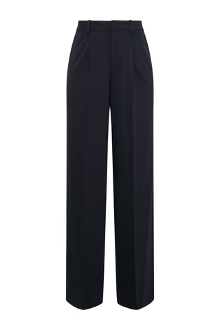 PLEATED WIDE LEG TROUSER INK NAVY