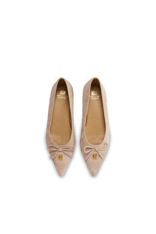 POINTED BALLET SHOE BLUSH SUEDE