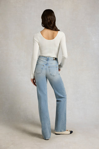 RUBY KNITTED LONGSLEEVE TOP NATURAL