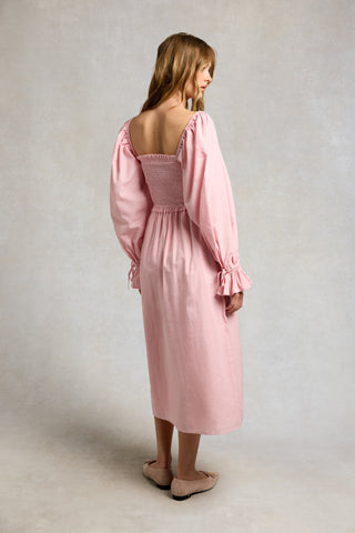 SMOCK DRESS PALE PINK