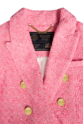 KNIGHTSBRIDGE BLAZER IN PINK POP BOUCLE